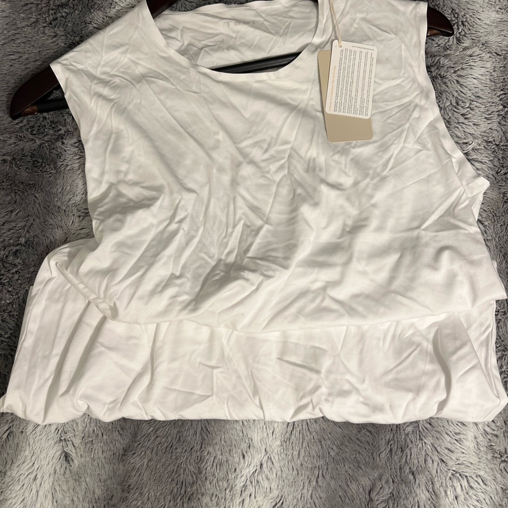 White Ruffled Crop Tank Top
